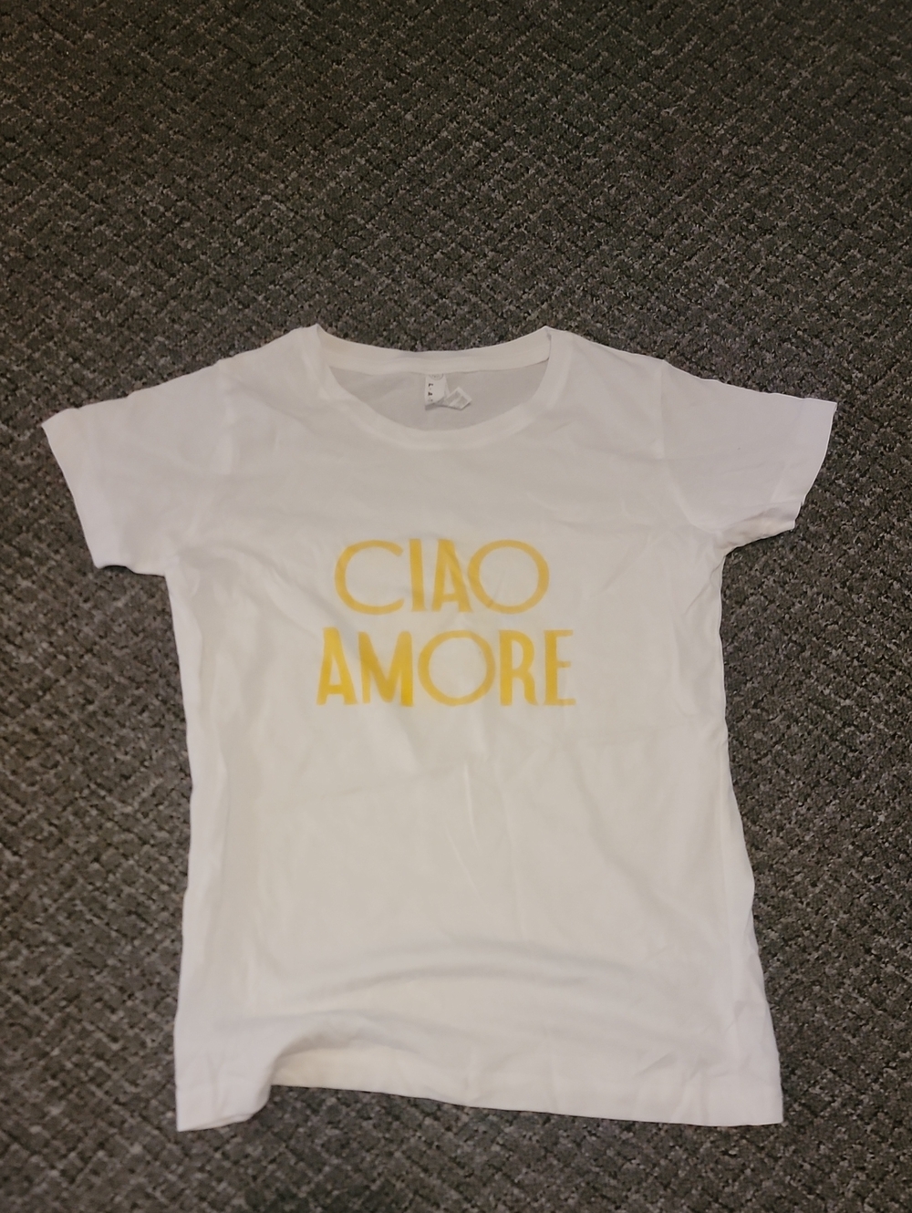 🍍3 For 15🍍White "Ciao Amore" Short-Sleeve Graphic Tee - Women